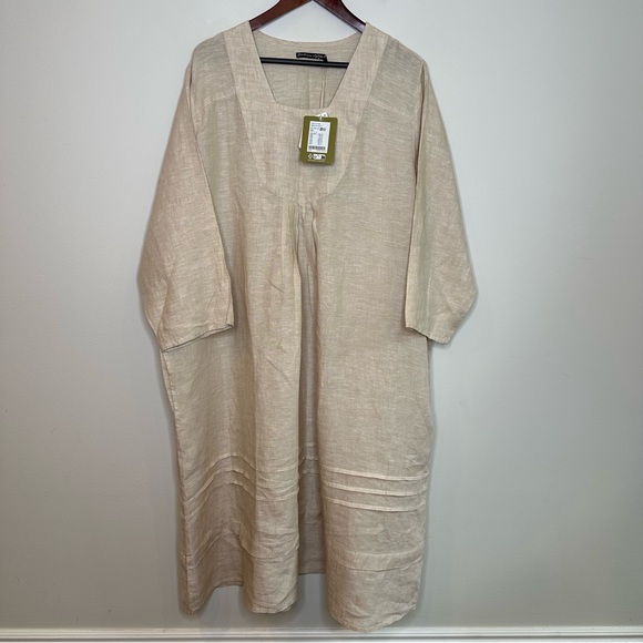 Gudrun Sjöden Woven Linen Dress in Natural NEW XXL - Picture 2 of 7